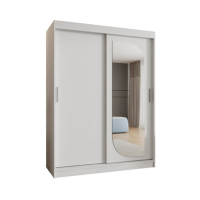 Arte Luminous White Lucy Sliding Door Wardrobe 1500mm X 2000mm X 620mmA Bright And Elegant Storage Essential from B&Q