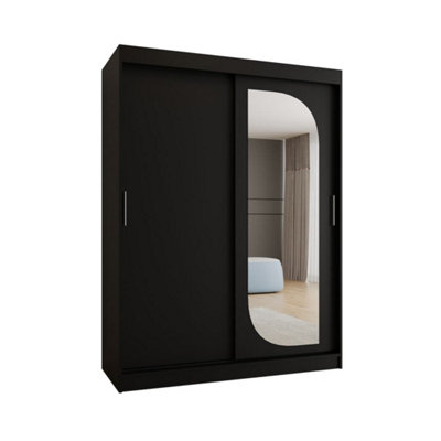 Arte Sophisticated Ebony Black Lucy Sliding Door Wardrobe 1500mm X 2000mm X 620mmA Bold Statement In Storage from B&Q