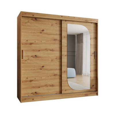 Arte Exquisite Oak Artisan Lucy Sliding Door Wardrobe 2000mm X 2000mm X 620mmA Refined Natural Storage Masterpiece from B&Q