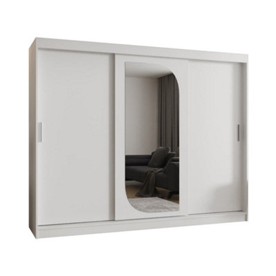 Arte Luminous White Lucy Sliding Door Wardrobe 2500mm X 2000mm X 620mmA Bright And Sophisticated Storage Solution from B&Q