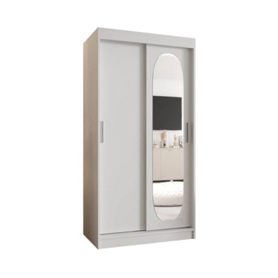 Arte White Royal Sliding Door Wardrobe 1000mm X 2000mm X 620mmA Bright And Sophisticated Storage Solution from B&Q