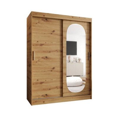 Arte Sophisticated Oak Artisan Royal Sliding Door Wardrobe 1500mm X 2000mm X 620mmA Refined Natural Storage Solution from B&Q