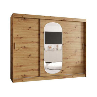 Arte Natural Oak Artisan Wardrobe W250Cm H200CmEarthy Elegance Meets Modern Storage from B&Q