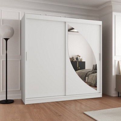 Arte White Sliding Wardrobe W200Cm X H200Cm X D62CmCrispLight-Enhancing Design from B&Q
