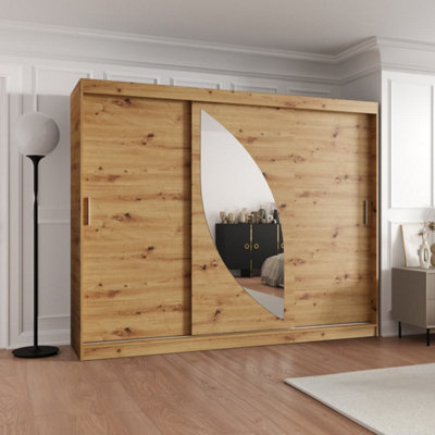 Arte Oak Artisan Wardrobe W250Cm X H200Cm X D62CmTimeless Storage With Natural Elegance from B&Q