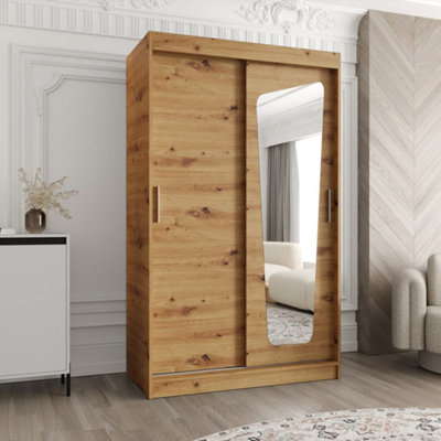 Arte Oak Artisan Wardrobe W120Cm X H200Cm X D62CmRobust Storage For Busy Homes from B&Q