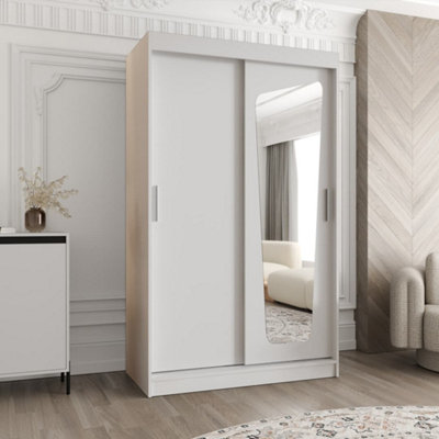 Arte White Sliding Wardrobe W120Cm X H200Cm X D62CmStylish Storage For Small Spaces from B&Q