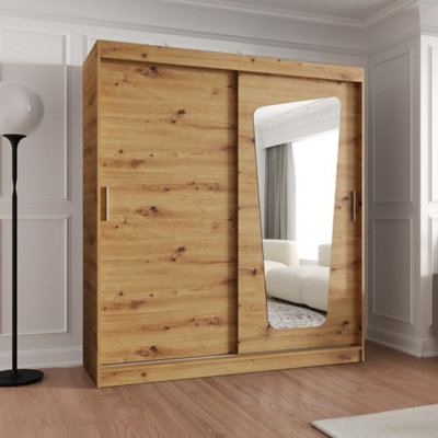 Arte Oak Artisan Wardrobe W180Cm X H200Cm X D62CmDurable Storage For Busy Households from B&Q