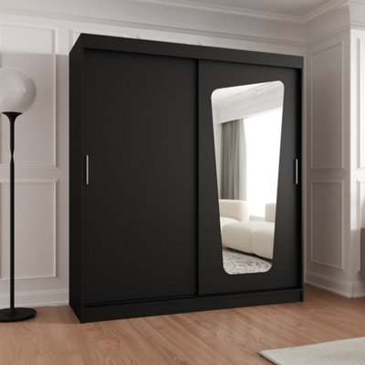 Arte Black Gloss Wardrobe W180Cm X H200Cm X D62CmPremium Storage For Statement Interiors from B&Q