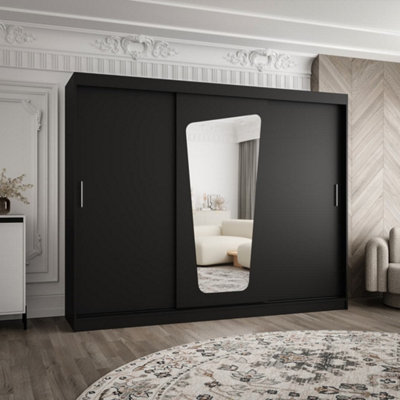 Arte Moka Sliding Door Wardrobe 250Cm BlackBold Design For Premium Homes