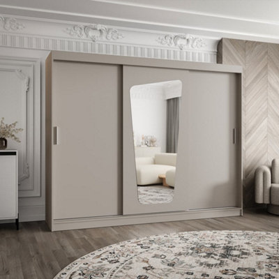 Arte Moka Sliding Door Wardrobe 250Cm CashmereAffordable Calm For Minimalist Spaces
