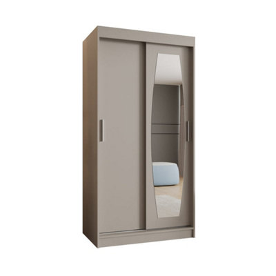 Arte Rossa Sliding Door Wardrobe 100Cm CashmereAffordable Storage For Small Spaces