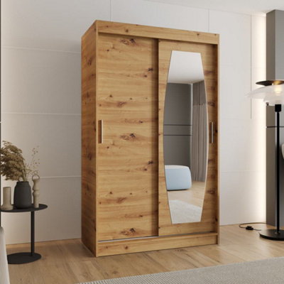 Arte Rossa Sliding Door Wardrobe W120Cm X H200Cm X D62Cm Oak ArtisanPractical Storage For Busy Homes from B&Q