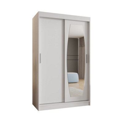 Arte Rossa Sliding Door Wardrobe W120Cm X H200Cm X D62Cm WhiteSleek Storage For Compact Bedrooms from B&Q