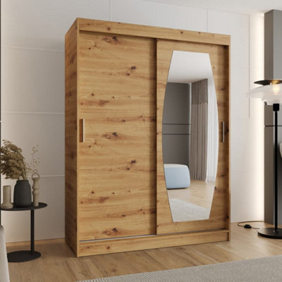 Arte Rossa Sliding Door Wardrobe 150Cm Oak ArtisanPractical Storage For Busy Homes from B&Q