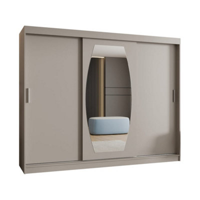 Arte Rossa Sliding Door Wardrobe 250Cm CashmereCalming Storage For Mindful Spaces