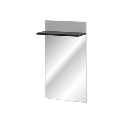 B&Q -   Hugo Wall Hanger With Mirror W60Cm X H107Cm X D28Cm Cashmere & BlackSpace-Saving Organiser