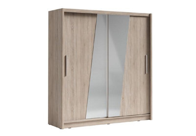 Arte  Oak Sonoma Sliding Wardrobe H214.5CmWarm Woodgrain Storage Solution from B&Q