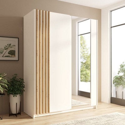 Arte White Sliding Wardrobe W150Cm X H199Cm X D64CmBrightFamily-Friendly Storage from B&Q