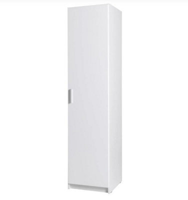 Arte Snow 01 Hinged Wardrobe W47Cm X H198Cm X D54CmSleek White Gloss Front With White Matt Carcass from B&Q