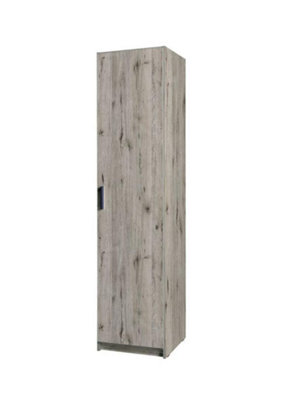 Arte  Snow 01 Hinged Wardrobe W47Cm X H198Cm X D54CmWarm Oak Wellington Woodgrain Finish from B&Q