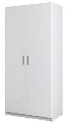 Arte Snow 02 Hinged Wardrobe W92Cm X H198Cm X D54CmWhite Gloss Front & White Matt Carcass from B&Q