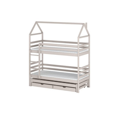 Arte Cashmere Dalia Bunk Bed With Trundle And Storage W198CmElegant Triple Sleeper For Organised Family Living from B&Q
