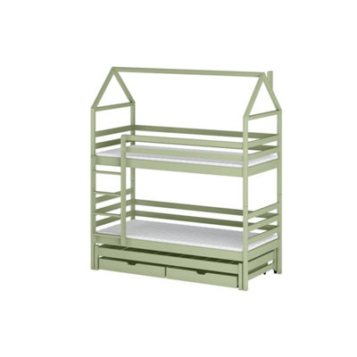 Arte Olive Dalia Bunk Bed With Trundle And Storage W198CmNatural Style Triple Sleeper For Flexible Family Living from B&Q
