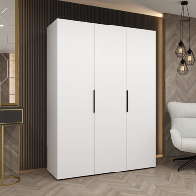 Arte White Marbella I Hinged Door Wardrobe 150CmFreshSpacious Wardrobe With Contemporary Flair from B&Q