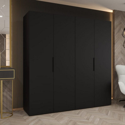 Arte Black Marbella I Hinged Door Wardrobe 200CmBoldModern Statement For Contemporary Interiors from B&Q