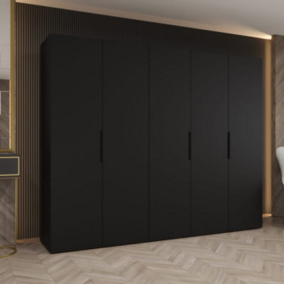 Arte Black Marbella I Hinged Door Wardrobe 250CmBold Statement Storage With Modern Detailing from B&Q