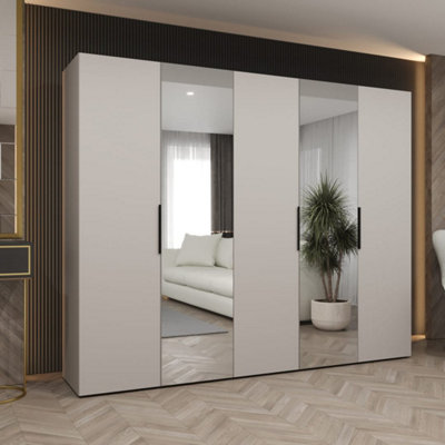 Arte Cashmere Marbella Ii Hinged Door Wardrobe 250CmElegant Storage With Mirrored Touches from B&Q