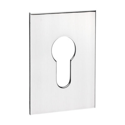 B&Q -  Self-Adhesive Euro EscutcheonPolished Stainless Steel 65 X 47