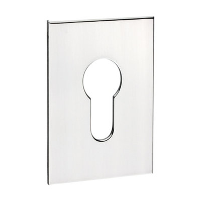 B&Q -  Self-Adhesive Euro EscutcheonPolished Stainless Steel 65 X 47