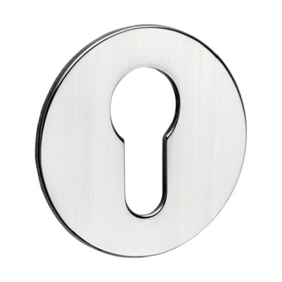 B&Q -  Self-Adhesive Euro EscutcheonPolished Stainless Steel 52mm