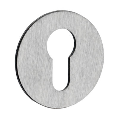 B&Q -  Self-Adhesive Euro EscutcheonSatin Stainless Steel 52mm