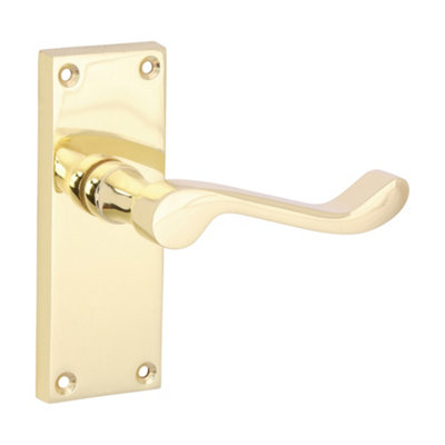 B&Q -  Victorian Scroll Lever Latch Handle 114mm X 42mm