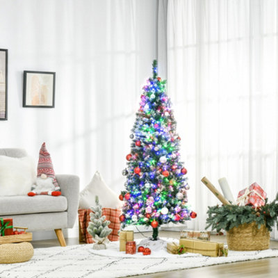 Homcom 5Ft Prelit Artificial Xmas Tree Holiday Décor W/ 250 Colourful Led Light from B&Q