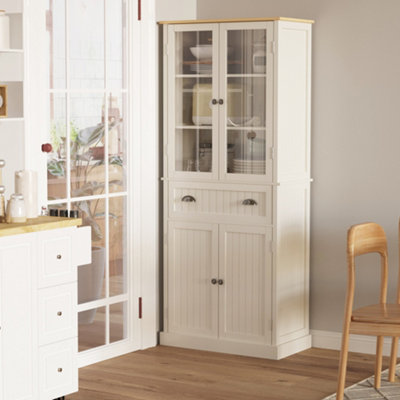 B&Q -  Kitchen Cupboard5-Tier Storage Cabinet With Adjustable ShelvesCream - Image 10