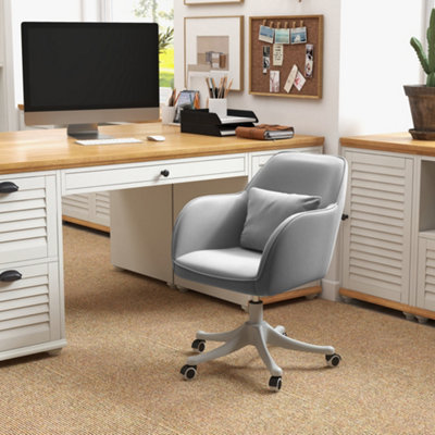 Vinsetto Office Chair With Electric Vibration Massage Lumbar PillowGrey from B&Q