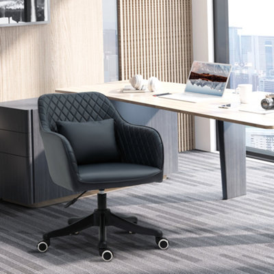 Vinsetto Office Chair With Electric Vibration Massage Lumbar PillowBlue from B&Q