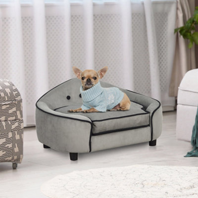 Pawhut Dog Sofa Puppy Chair Kitten Bed Lounge W/ CushionFor Xs And S Dogs from B&Q