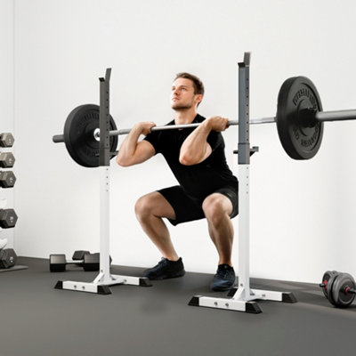Homcom Power Rack Weight Stand Bar Barbell Squat Stand Spotter For Home Workout from B&Q