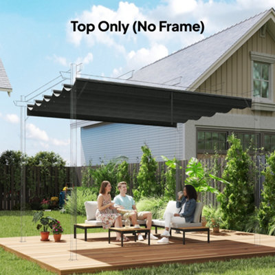 Outsunny Unisex Dark Grey 2.55X2.5 M Pergola Cover Replacement For 3X3 M Frame In - Image 4