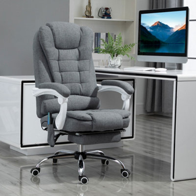 Vinsetto Ergonomic Heated 6 Points Vibration Massage Office ChairGrey from B&Q