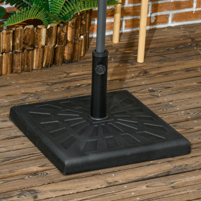 Outsunny 19Kg Square Resin Garden Parasol Base For Poles Of 32mm38mm48mm from B&Q