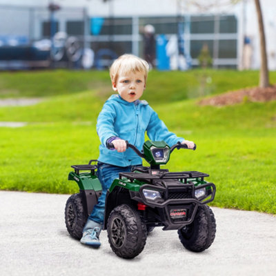 Homcom 12V Electric Quad Bike For Kids W/ Led LightsMusicGreen from B&Q
