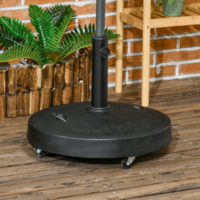 Outsunny 25Kg Round Resin Garden Parasol Base For Poles Of 38mm-48mm from B&Q