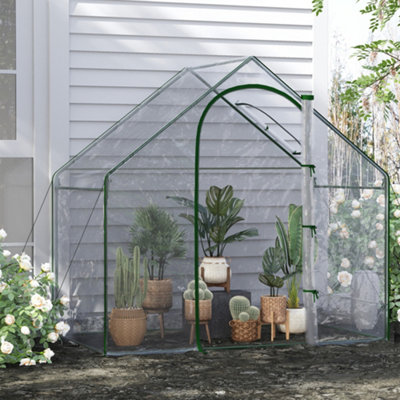 Outsunny Portable Walk-In Pvc Greenhouse W/ Zipped Door For Flowers Plant from B&Q