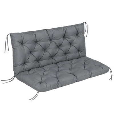 Outsunny Unisex Dark Grey Garden Bench Cushion Seater Swing Chair Seat Pad For Indoor & Outdoor Use In Size 2 - Image 4